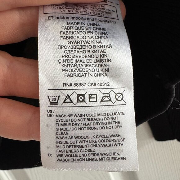 Adidas by Stella McCartney Run Outdoor Midlayer Top in Black/Grey, size Small - Picture 7 of 10